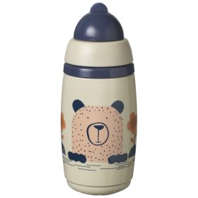   Tommee Tippee itatópohár - Superstar Insulated Straw Cup szívószálas hőtartó 266ml 12hó drapp gyermek kulacs