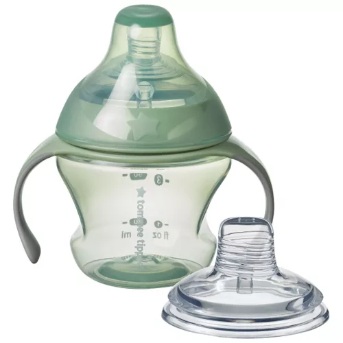 Tommee Tippee itatópohár - Nature Transition cup 150ml 4hó zöld baba kulacs