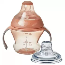   Tommee Tippee itatópohár - Nature Transition cup 150ml 4hó rózsaszín baba kulacs