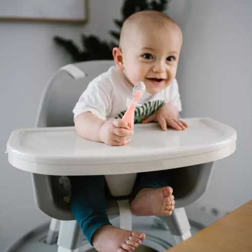 BabyOno etetőkanál szilikon 2db zöld-szürke 784/02 baba kanalak
