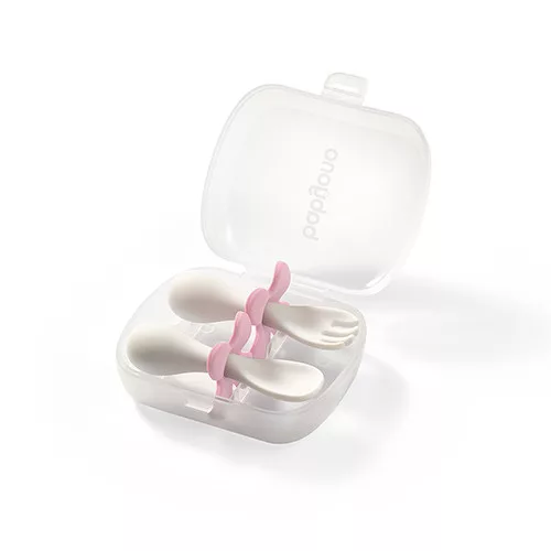 BabyOno evőeszköz-készlet - ergonomikus, dobozzal mályva 969/01 baba kanál, baba villa