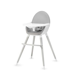   Kinderkraft etetőszék Fini 2in1 fa lábbal szürke-fehér szürke lábbal