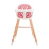 Kinderkraft etetõszék Sienna 2in1 fa lábbal pink