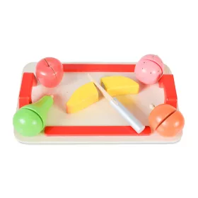   MONI Toys Fajáték gyümölcsök 7 db-os szett, tépőzáras szeletelhető gyümölcsök