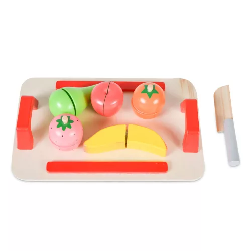 MONI Toys Fajáték gyümölcsök 7 db-os szett, tépőzáras szeletelhető gyümölcsök