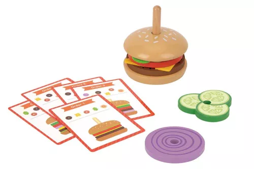 TOOKY Toy fa hamburger készítő szett