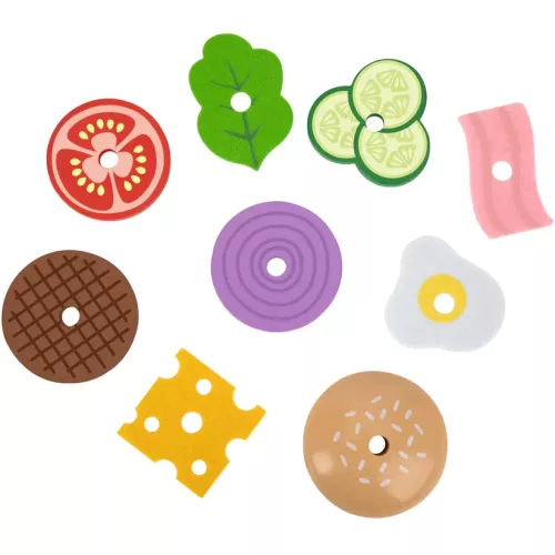 TOOKY Toy fa hamburger készítő szett