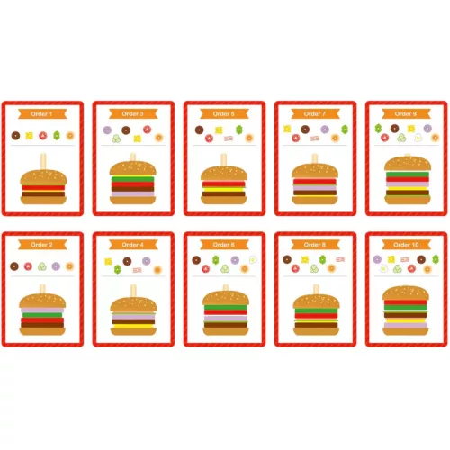 TOOKY Toy fa hamburger készítő szett