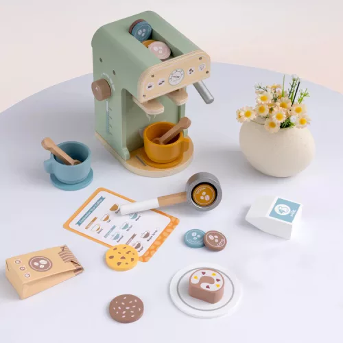 Tooky Toy fajáték kávéfőző pasztel