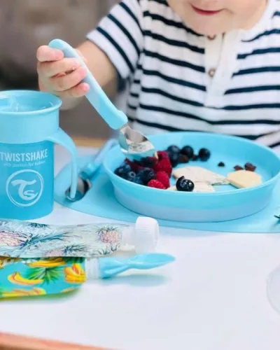 Twistshake Click-Mat csúszásmentes étkészlet, kék